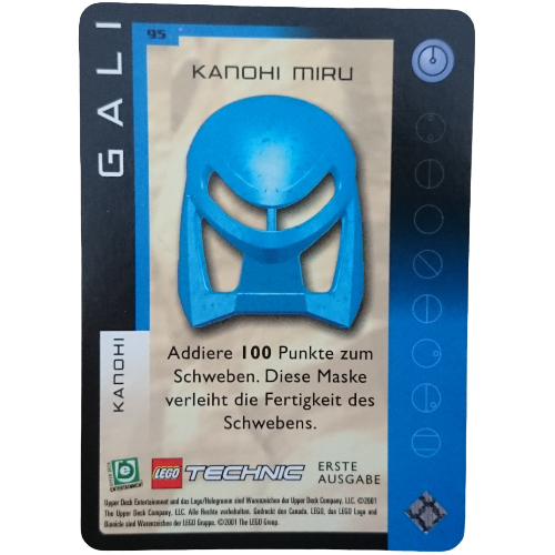 Lego Trading Card, Bionicle Game: QftM - 95 Great Masks - Gali - Kanohi Miru / [No Color/Any Color]