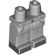 Lego Hips and Light Bluish Gray Legs with Black Pockets, Dark Bluish Gray Boots Print / Light Bluish Gray