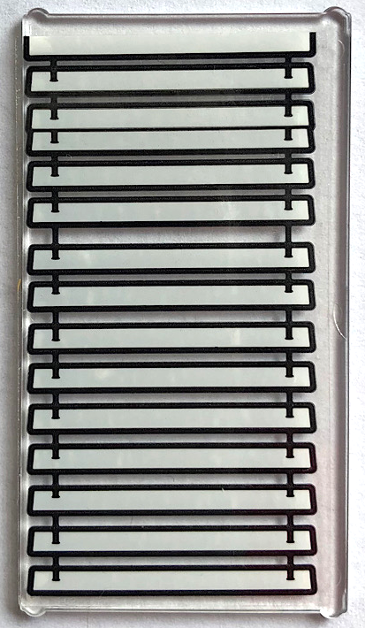 Lego Glass for Window 1 x 4 x 6 with Venetian Blinds Down Pattern (Sticker) - Set 21336