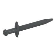 Lego Weapon Sword / Greatsword Pointed with Thick Crossguard / Dark Bluish Gray
