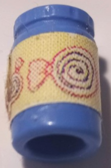 Lego Scala Accessories Jar Jam / Jelly with Wrapped Spiral Candy on Yellow Background Pattern (Sticker) - Set 3116