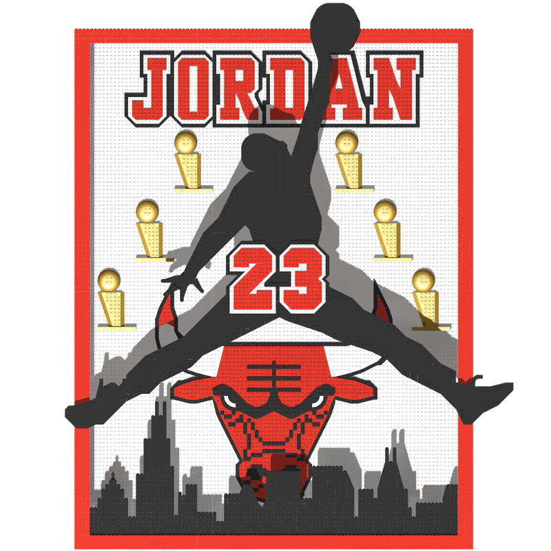 Lego Michael Jordan Tribute Shadowbox