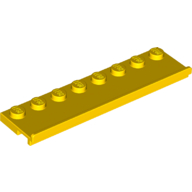 Lego Plate Special 2 x 8 with Door Rail / Yellow