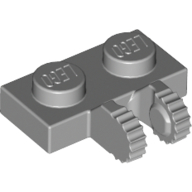 Lego Hinge Plate 1 x 2 Locking with 2 Fingers on Side, 9 Teeth / Light Bluish Gray