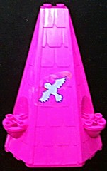 Lego Tower Roof 6 x 8 x 9 with Flying Bird Pattern (Sticker) - Set 7582 / Magenta