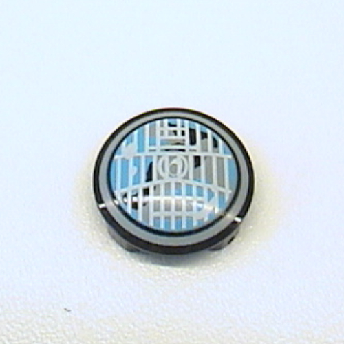 Lego Plate Round 2 x 2 with Rounded Bottom and Headlight Print