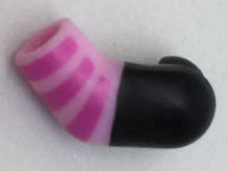Lego Arm, Left with Black Short Sleeve and Dark Pink Stripes Pattern