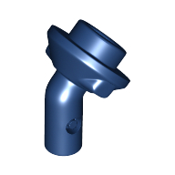 Lego Bar, Angled with 1 x 1 Round Plate / Stud on End / Dark Blue