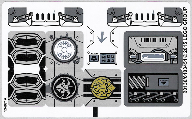 Lego Sticker Sheet for Set 70223-1
