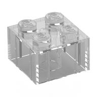 Lego Brick 2 x 2 / Trans-Clear