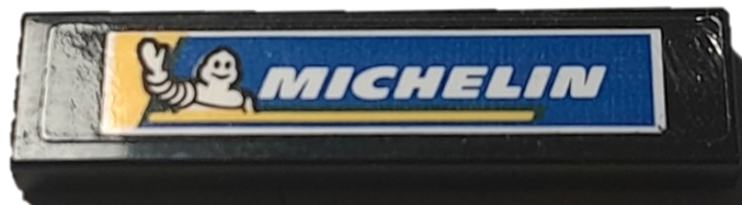 Lego Tile 1 x 4 with Michelin Logo Pattern (Sticker) - Set 42137