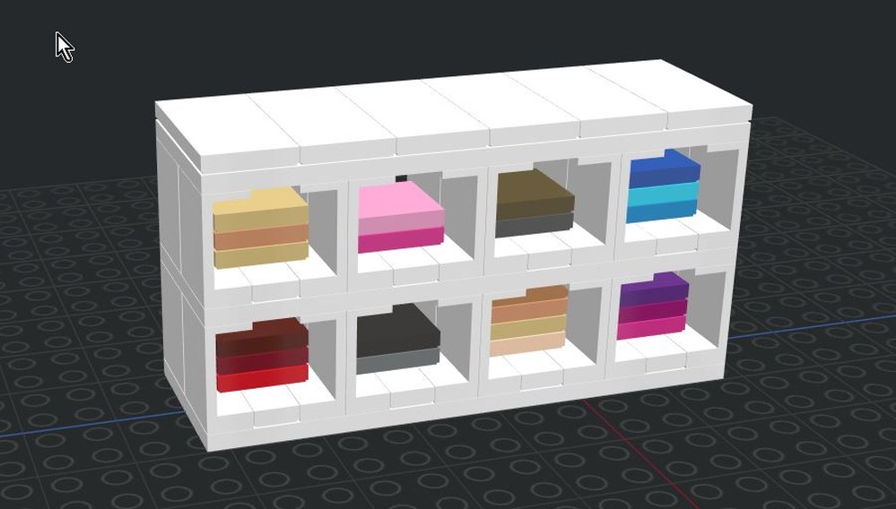 Lego IKEA shelf "Kallax" 2x4