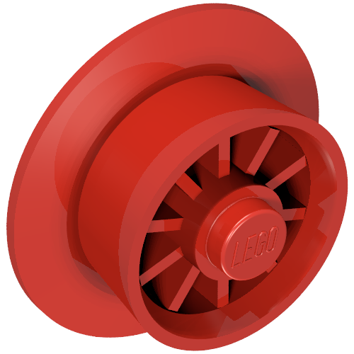 Lego Train Wheel Spoked for Motor / Red