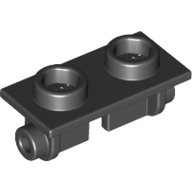 Lego Hinge Brick 1 x 2 Top Plate Thin / Black
