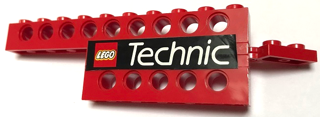 Lego Stickered Assembly 12 x 1 x 2 2/3 with LEGO TECHNIC Logo Pattern Model Right Side (Sticker) - Set 8440