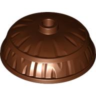 Lego Hat, Round, Wide, Flat / Reddish Brown