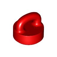 Lego Tile Round 1 x 1 Special with Clip-Bar / Red