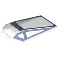 Lego Windscreen 6 x 13 x 2 with Sand Blue Cockpit Print / Trans-Clear