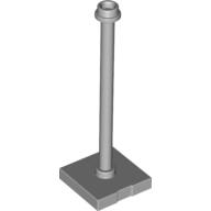 Lego Tile Special 2 x 2 with Bar, Hollow Stud with Stop Ring (Flag Pole) / Light Bluish Gray