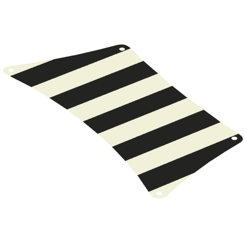 Lego Sail, Bottom, 30 x 15 with Black Thick Stripes Print