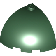 Lego Brick Round Corner 3 x 3 x 2 Dome Top / Dark Green