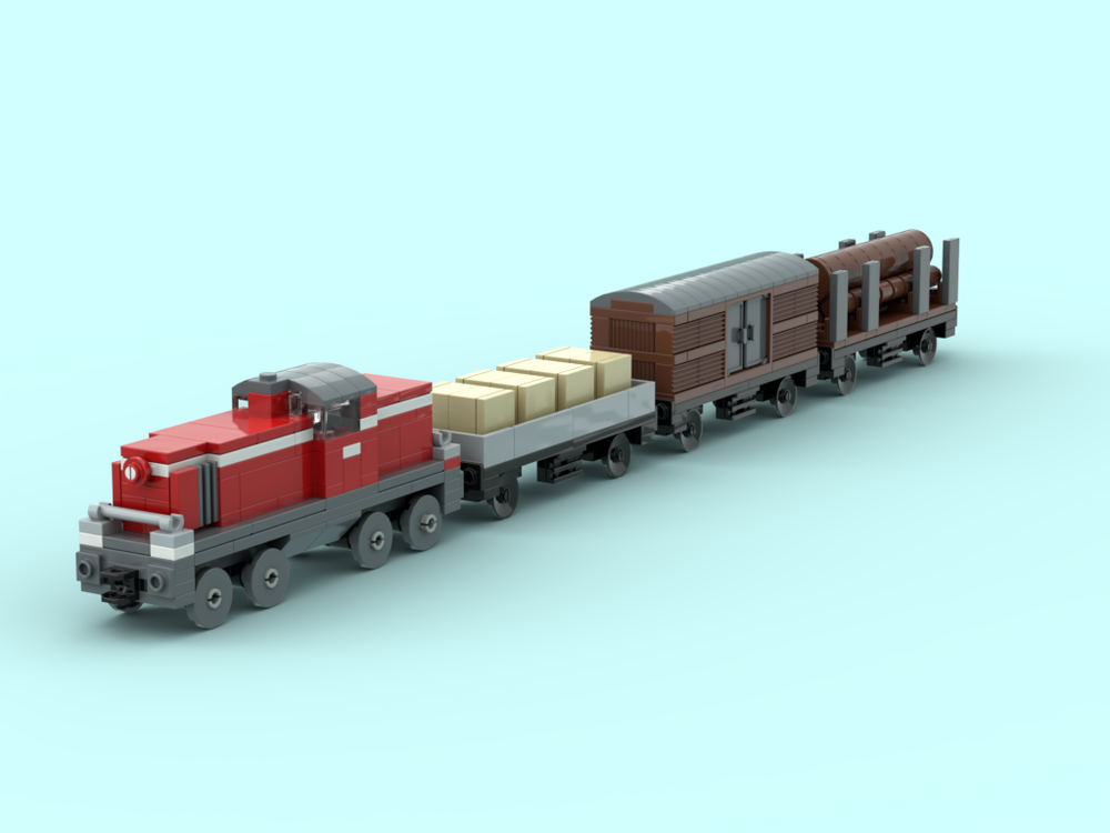 Lego 4 Wide DB V90/100 Freight Train