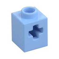 Lego Technic Brick 1 x 1 with Axle Hole / Bright Light Blue