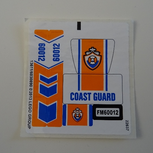 Lego Sticker Sheet for Set 60012-1 / [No Color/Any Color]