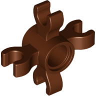 Lego Technic Pin Connector Round with 4 Clips / Reddish Brown