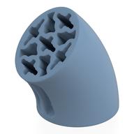 Lego Brick Round 3 x 3 D. Tube with 45° Elbow and Axle Holes (Crossholes) at Each End / Sand Blue