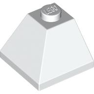 Lego Brick Sloped 45° 2 x 2 Double Convex / White