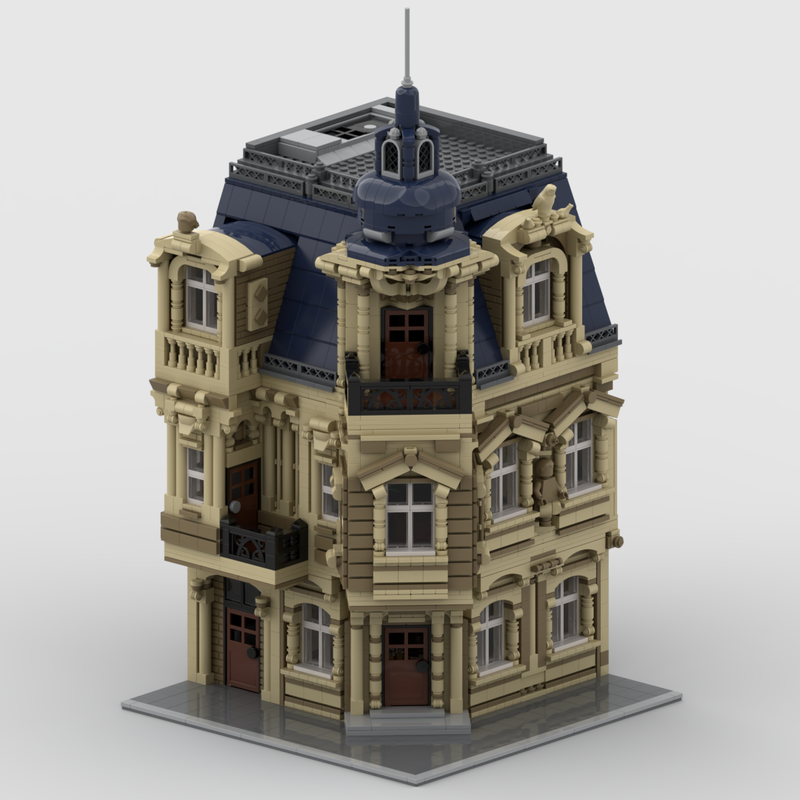 Lego Beaux-Arts Modular Building with interior