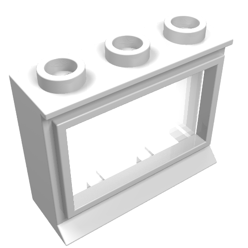 Lego Window 1 x 3 x 2 Classic with Long Sill [Complete] / White