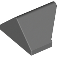 Lego Brick Sloped 45° 2 x 1 Double / Inverted with Bottom Stud Holder / Dark Bluish Gray