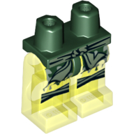 Lego Hips and Trans-Neon Green Legs with Sand Green Sash and Knee Straps