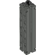 Lego Support 2 x 2 x 8 with Grooves, Two Sided Lattice and Top Peg / Dark Gray