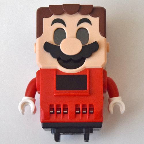 Lego Hub, Mario with 4 Top Studs and LCD Screens for Eyes and Chest