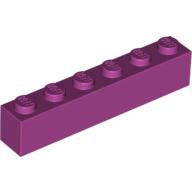 Lego Brick 1 x 6 / Magenta