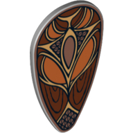 Lego Shield Ovoid with Mirkwood Elf Style Print