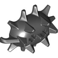 Lego Weapon Spiked Ball Half with 2 Axle Holes / Black
