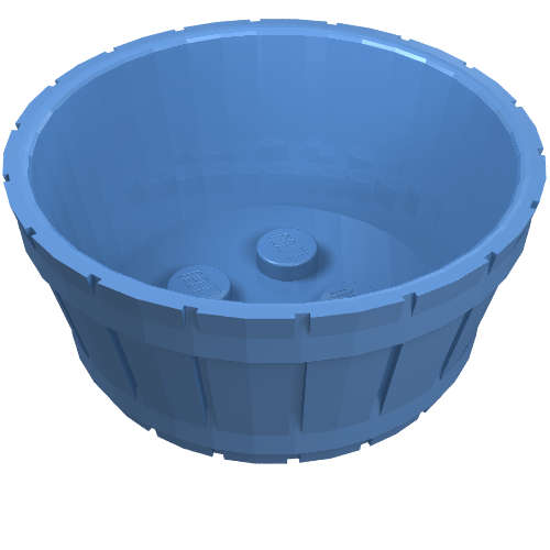 Lego Barrel Half Large / Medium Blue