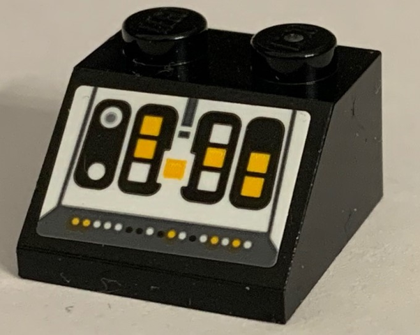 Lego Slope 45 2 x 2 with SW Millennium Falcon Control Panel, Yellow and White Buttons Pattern (Sticker) - Set 75212