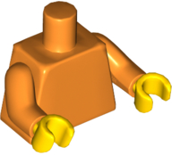 Lego Torso Plain / Orange Arms / Yellow Hands