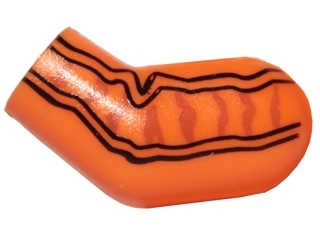Lego Arm, Left with SW Pilot Jacket Pattern / Orange