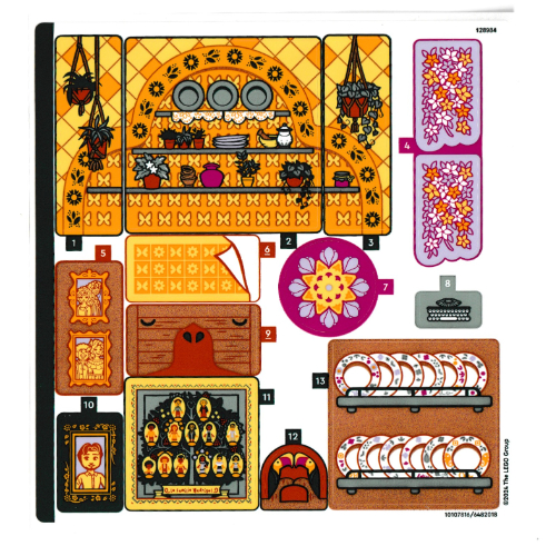 Lego Sticker Sheet 1 for Set 43245-1 / [No Color/Any Color]