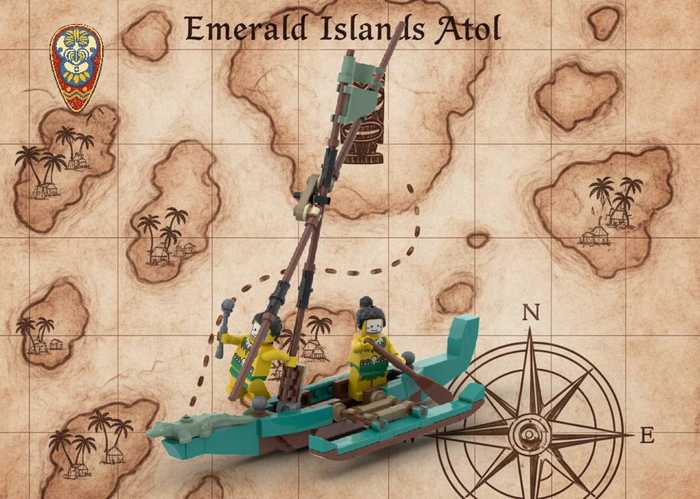 Lego 🌊 ISLANDER REGATTA COLLECTION - The Ultimate Lagoon Race! - GREEN TEAM CANOE - Hunters from the swamps
