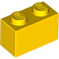 Lego Brick 1 x 2 / Yellow