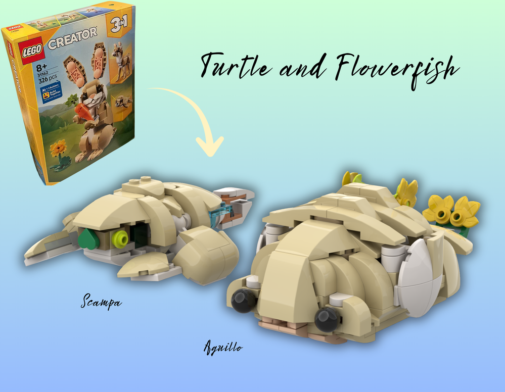Lego 31162 Alternative build: Turtle and Flowerfish