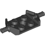 Lego Plate Special 2 x 2 with Wheels Holder Wide / Black