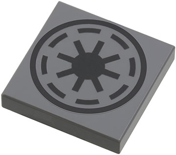 Lego Tile 2 x 2 with SW Republic Pattern (Sticker) - Set 7675